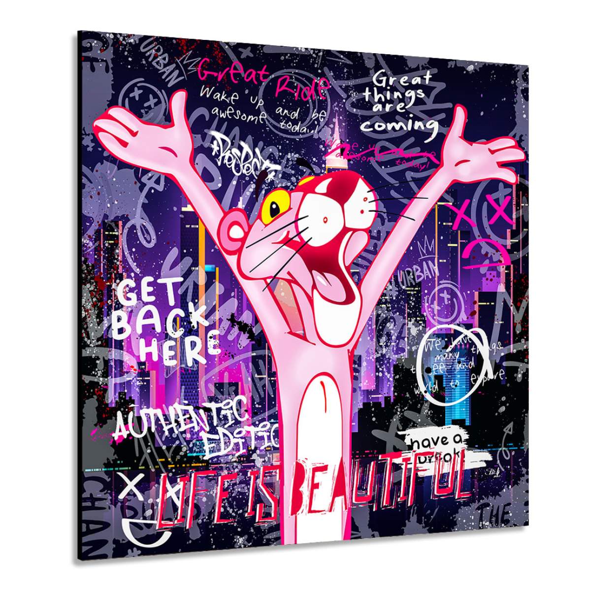 Panther Wandbild von Kunstgestalten24