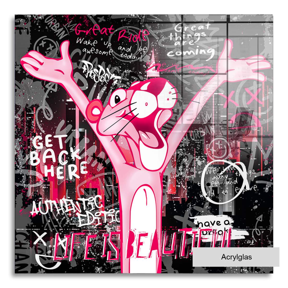 Panther Wandbild von Kunstgestalten24