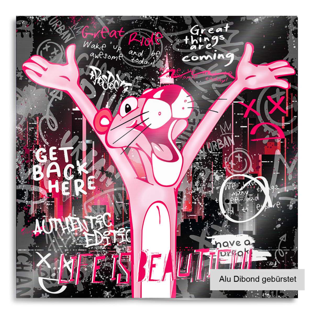 Panther Wandbild von Kunstgestalten24