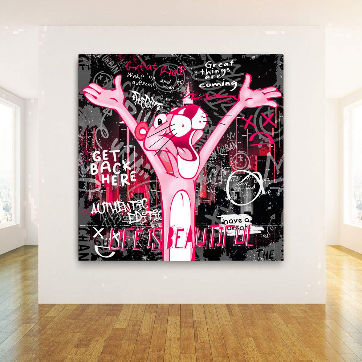 Panther Wandbild von Kunstgestalten24