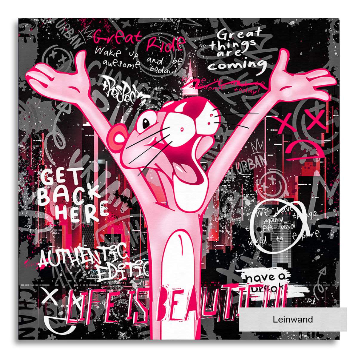 Panther Wandbild von Kunstgestalten24