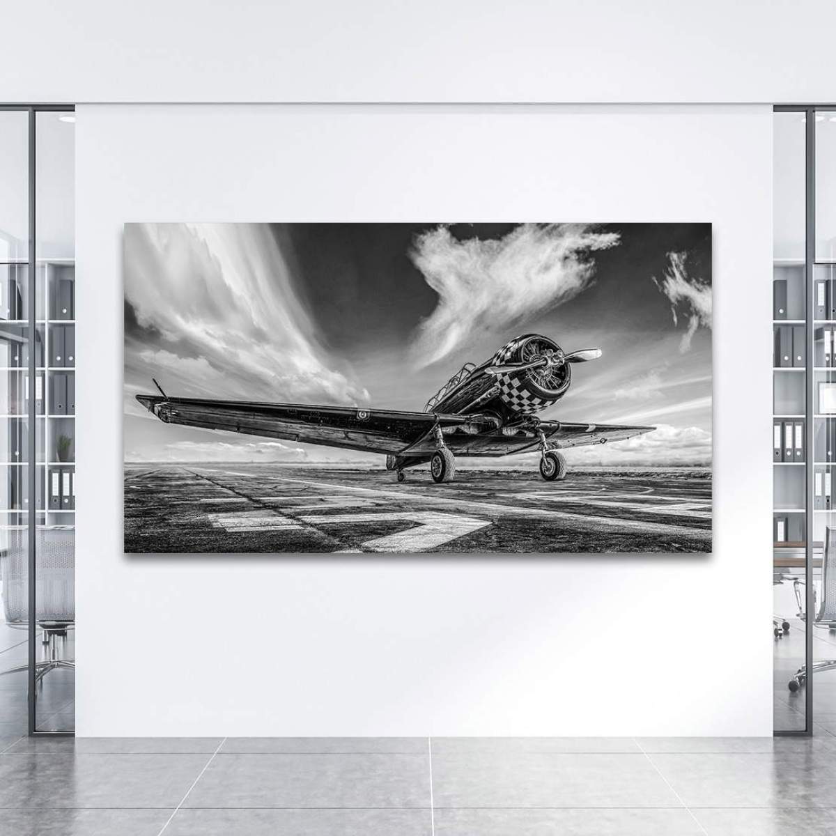 Wandbild Leinwandbild Propeller Flugzeug Vintage