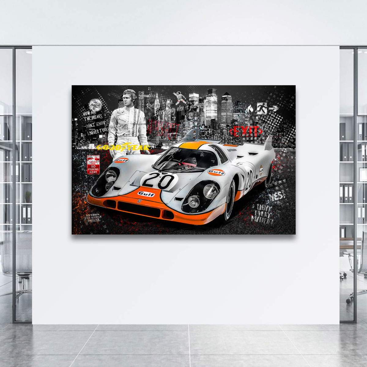 Steve McQueen Porsche Bild Kunstgestalten24