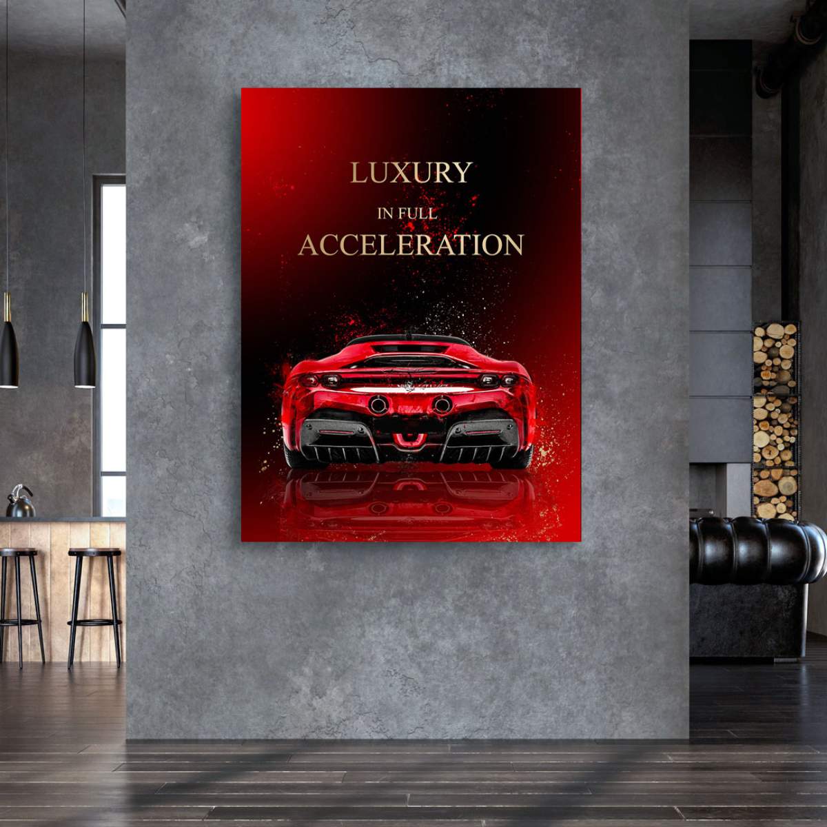 Ferrari Auto Wandbild Kunstgestalten24