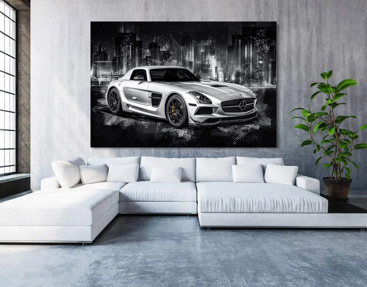 Mercedes SLS Leinwand