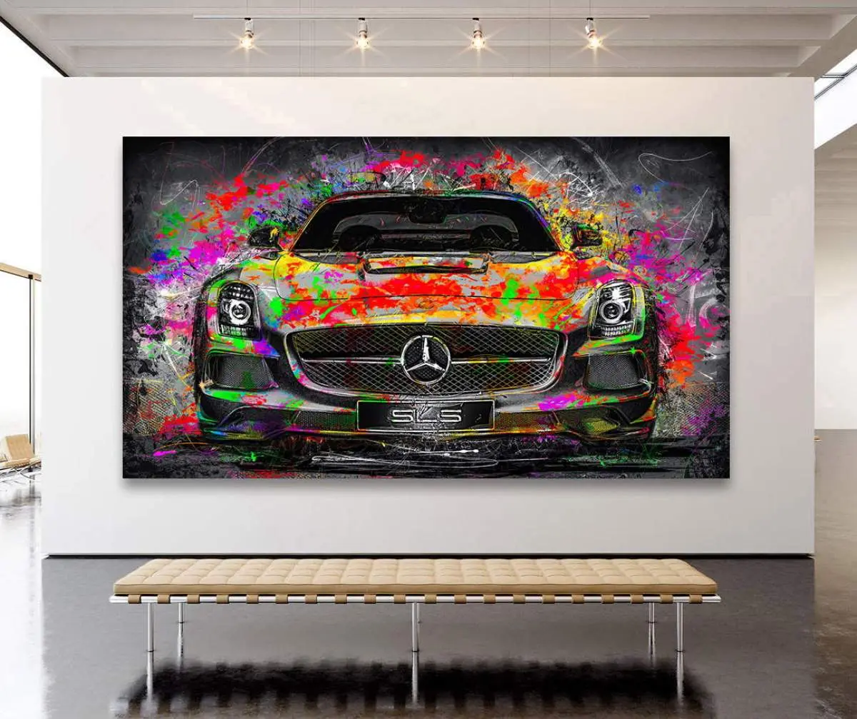Mercedes-SLS-Leinwandbild