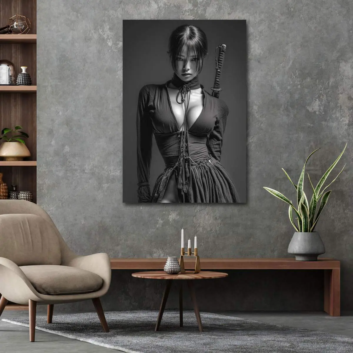 Samurai Wandbild Kunstgestalten24