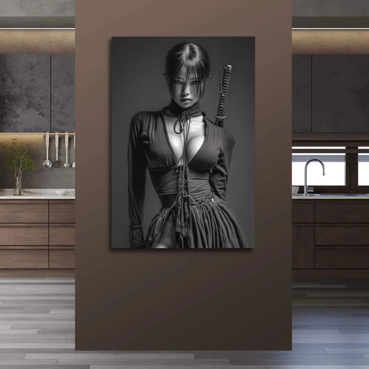 Samurai Wandbild Kunstgestalten24