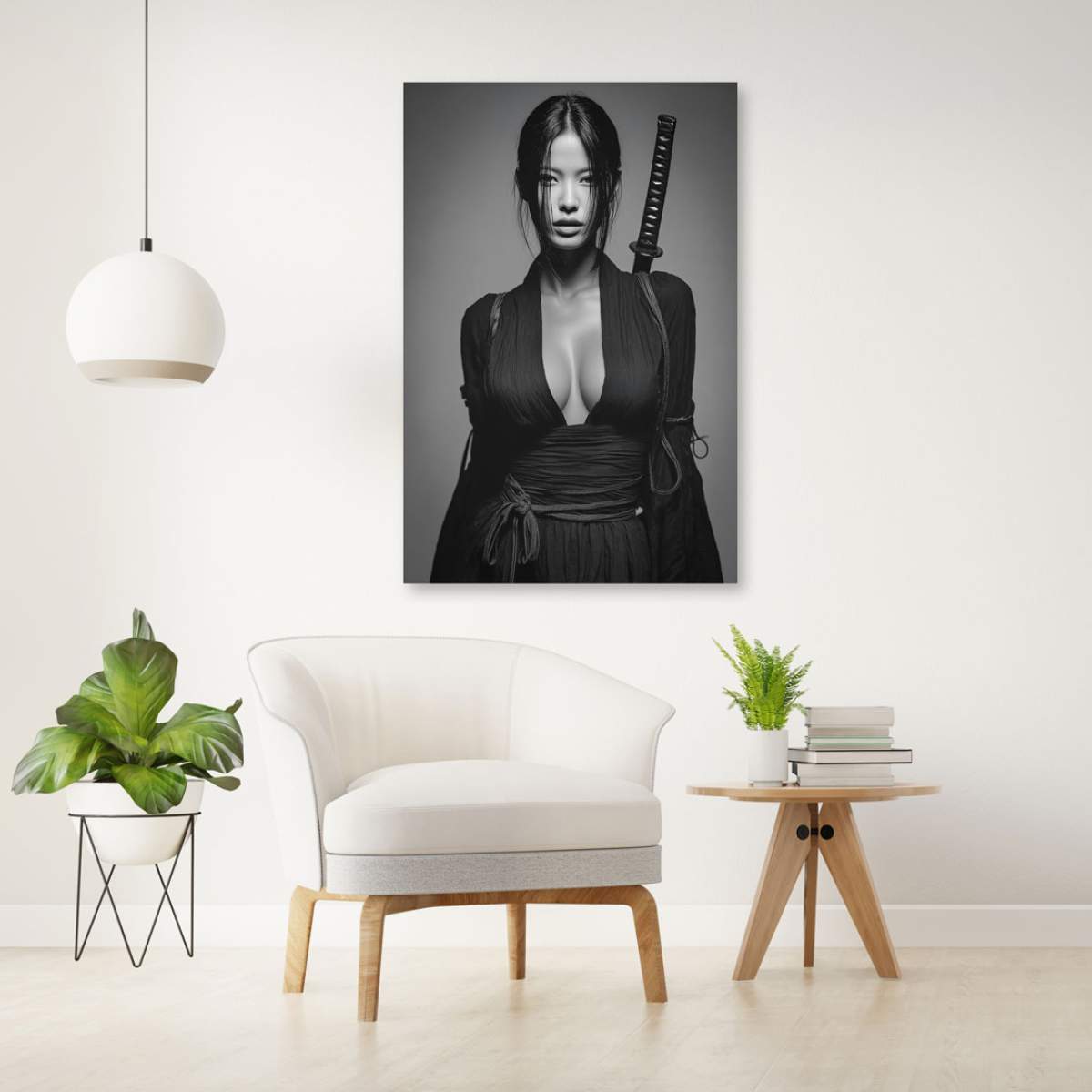 Samurai Wandbild Kunstgestalten24 Samurai Wandbild Kunstgestalten24