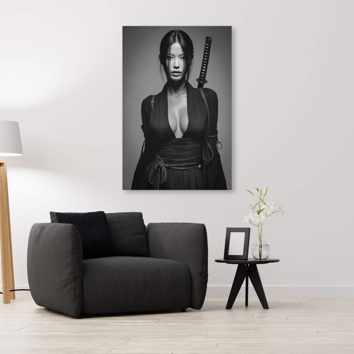 Samurai Wandbild Kunstgestalten24 Samurai Wandbild Kunstgestalten24