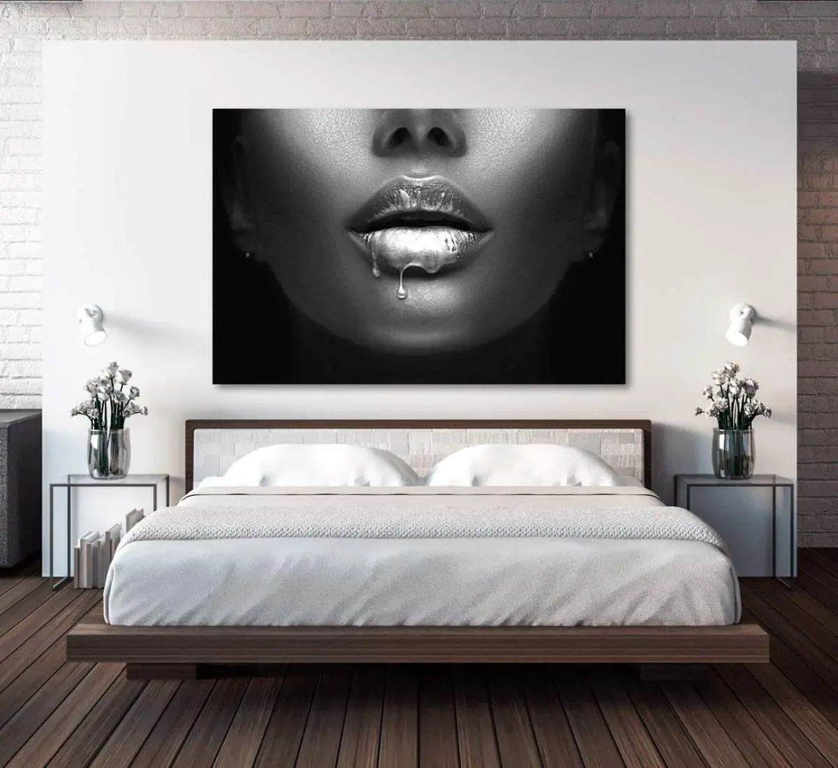 Lippen Wandbild