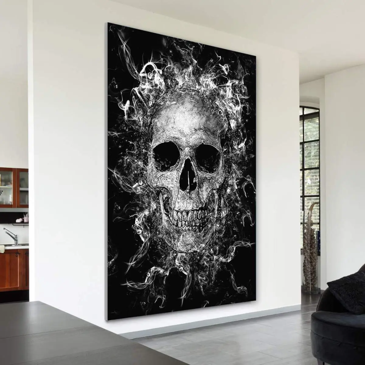 Totenkopf-Wandbild-Acrylglasbild