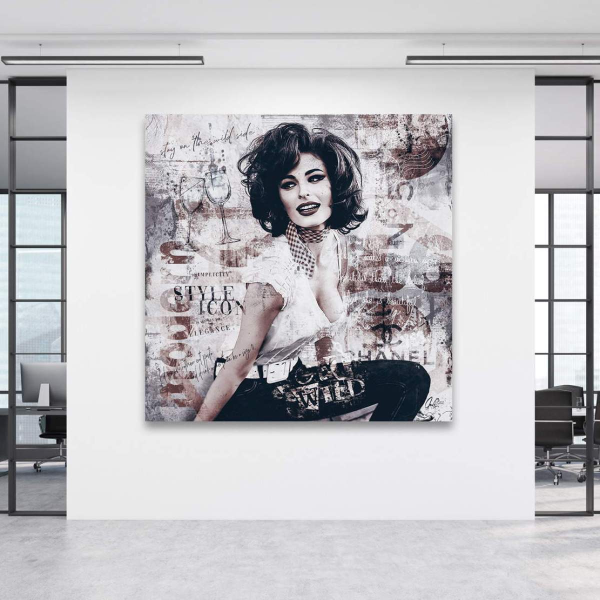 Sophia Loren auf Aludibond