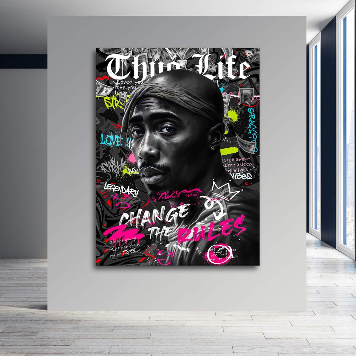 Tupac Wandbild Kunstgestalten24