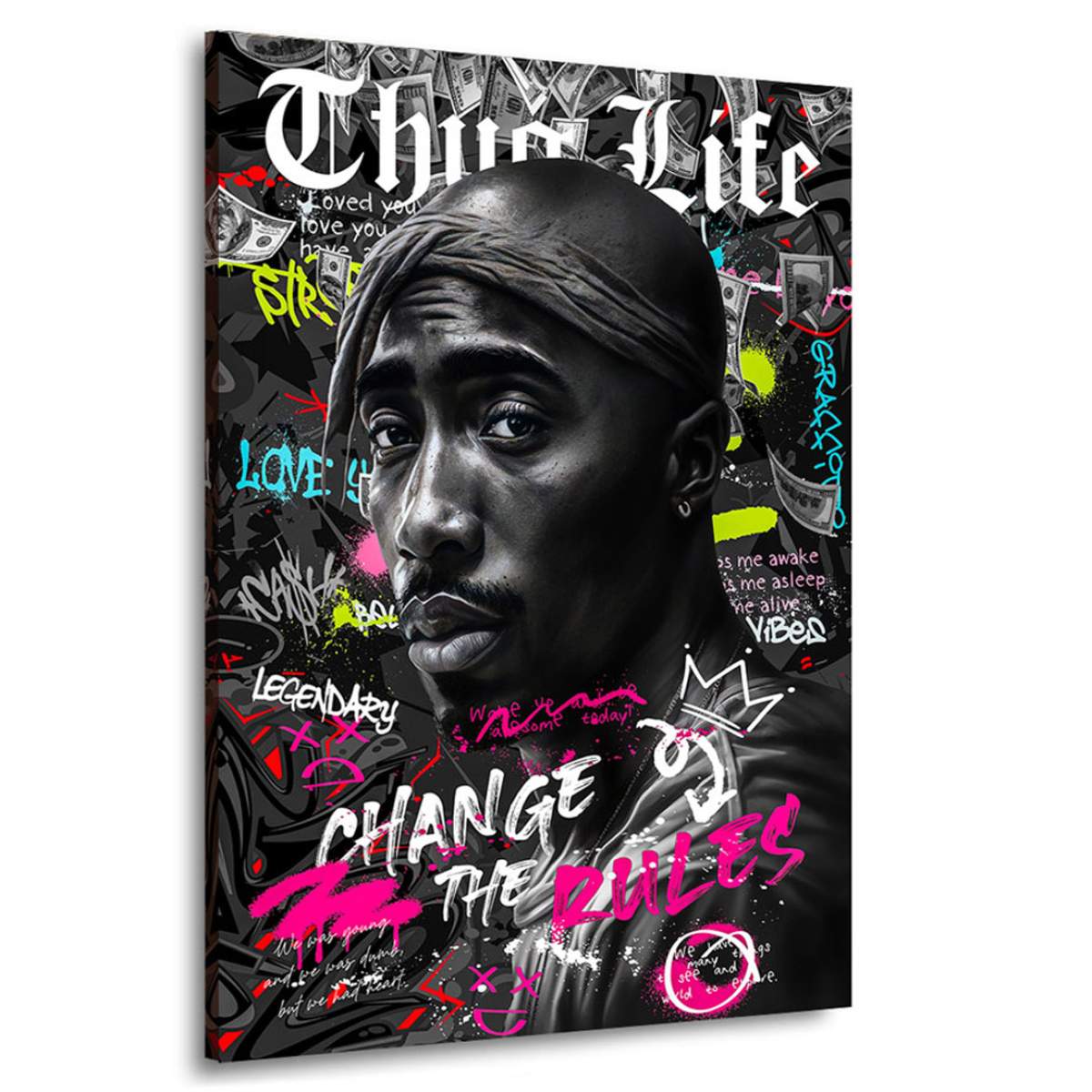Tupac Wandbild Kunstgestalten24