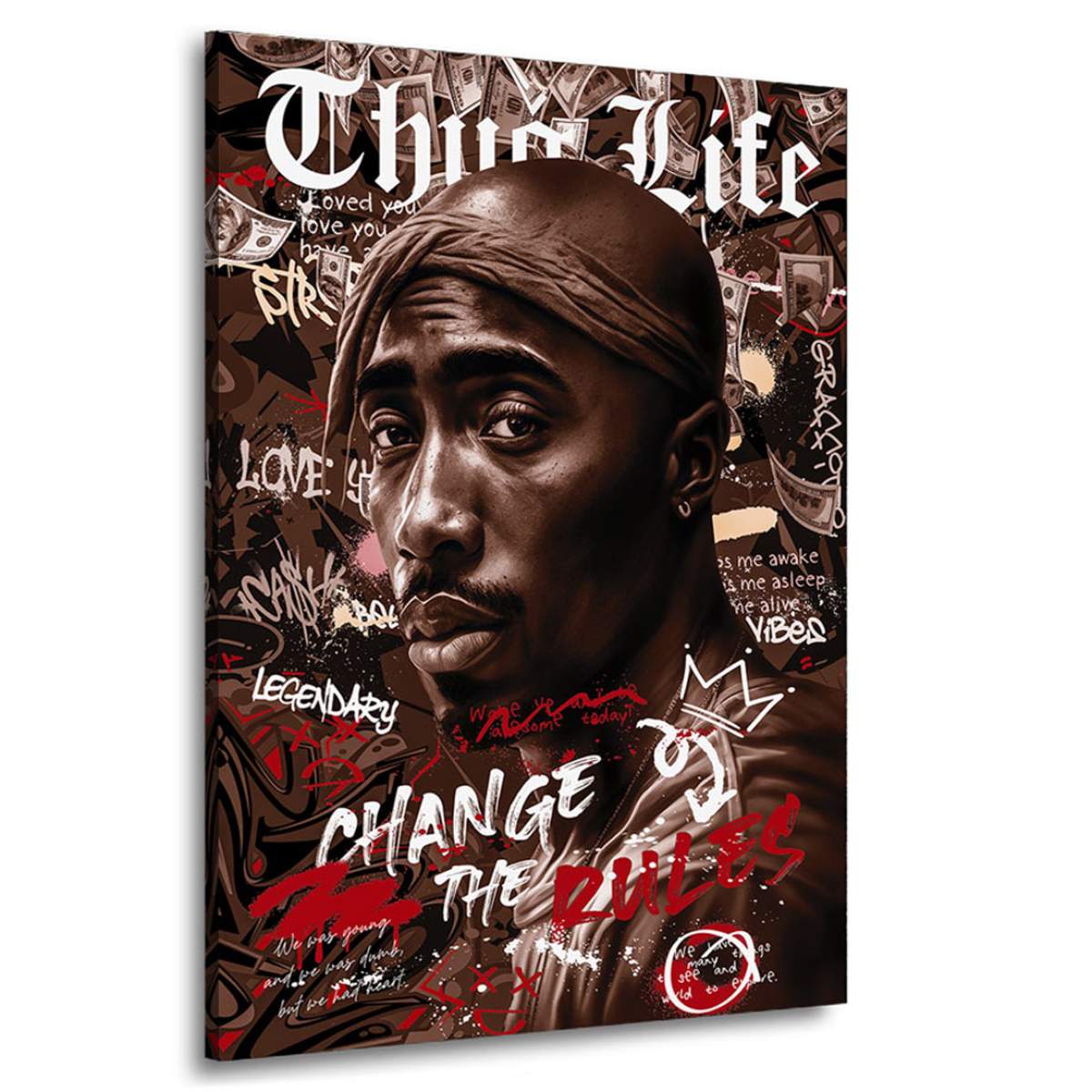 Tupac Wandbild Kunstgestalten24
