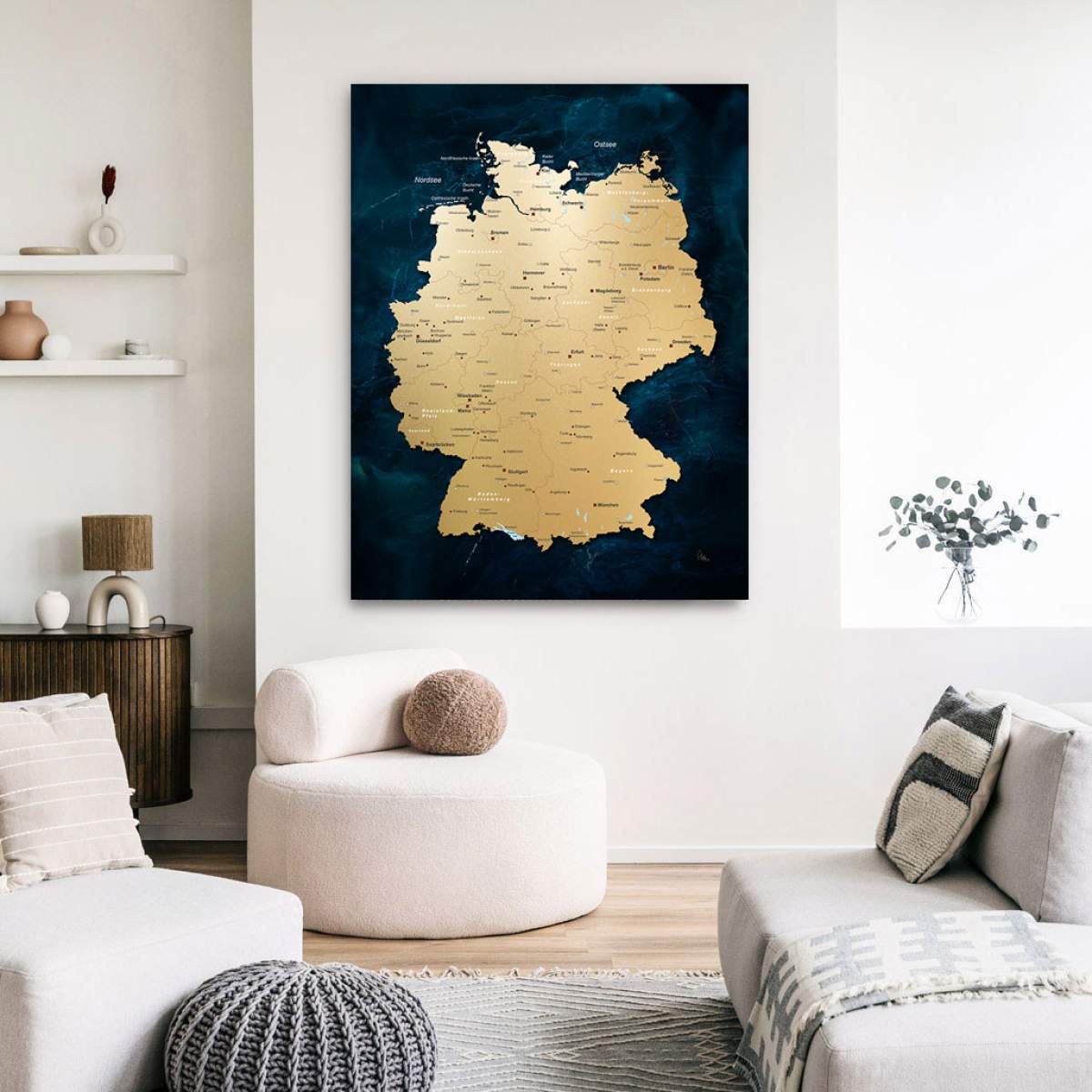 Deutschland Karte Bild Kunstgestalten24