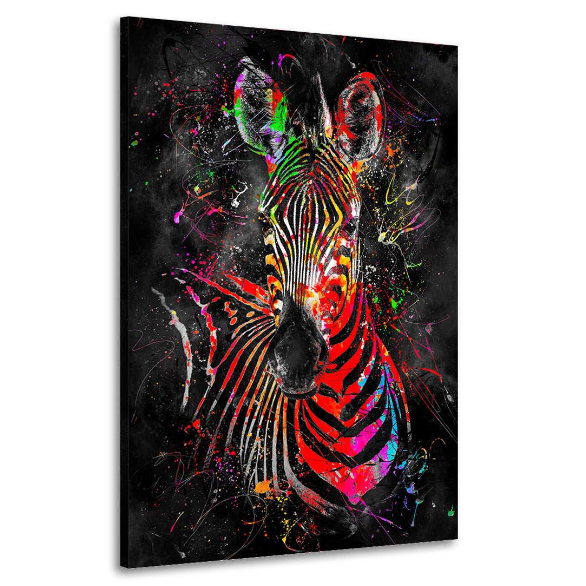 Zebra Leinwandbild von Kunstgestalten24