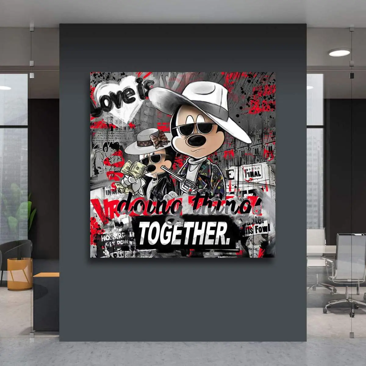 Bonnie & Clyde Wandbild von Kunstgestalten24