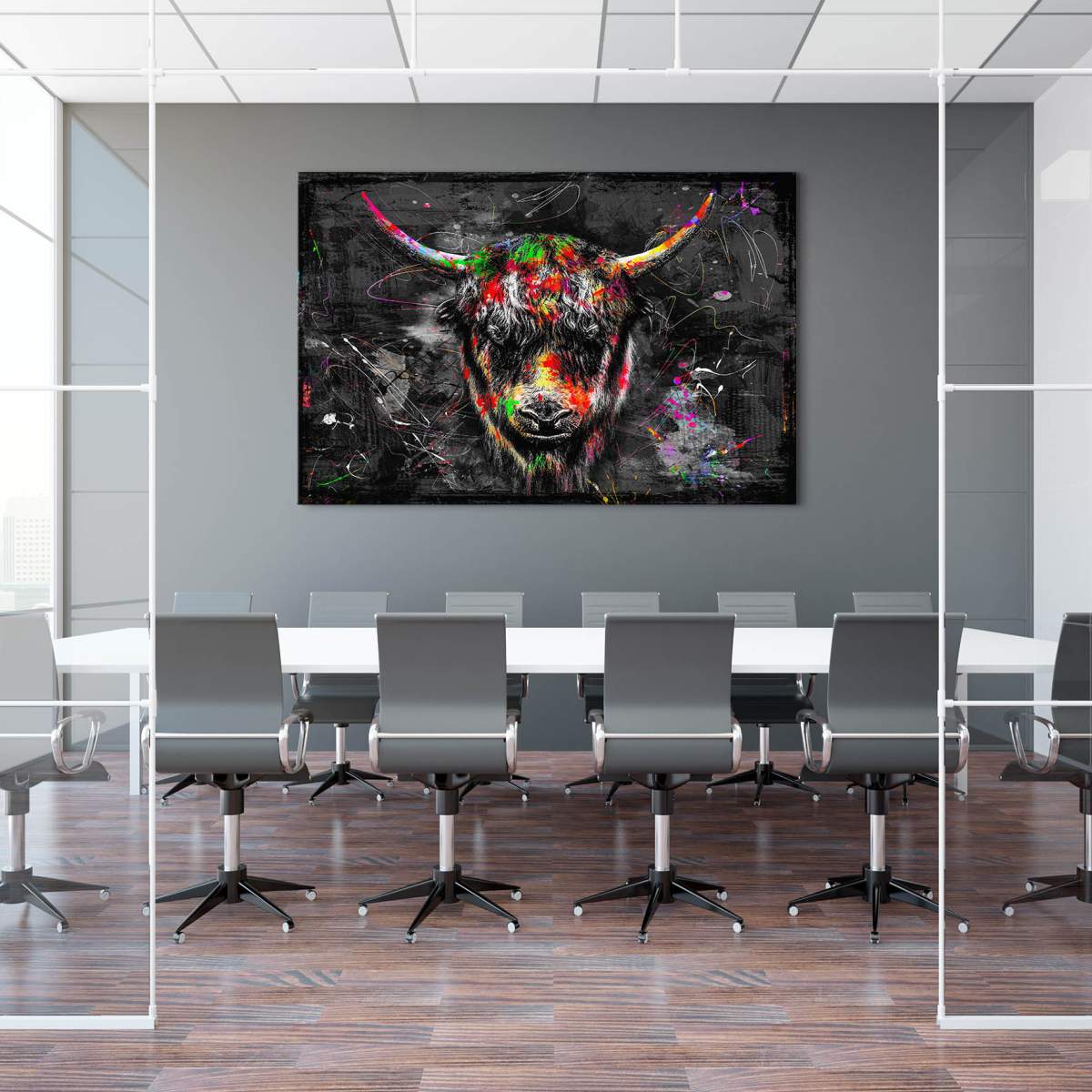 Yak-Leinwandbild-Acrylglasbild