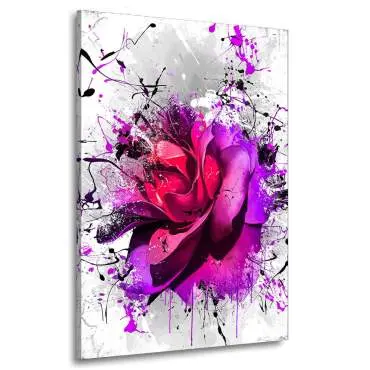 Wandbild Leinwandbild abstrakt Rose