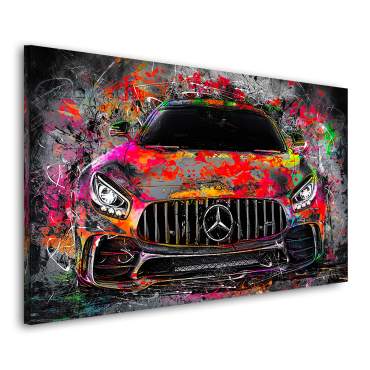 mercedes amg gt auf leinwand von roland menzel