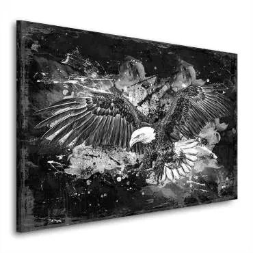 Adler Schwarz Weiß Wandbild