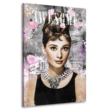 Audrey Hepburn auf Acrylglas von Ron Danell