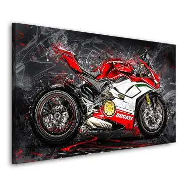 Wandbild Leinwandbild Ducati Panigale V4 Abstrakt Style Motorradbild