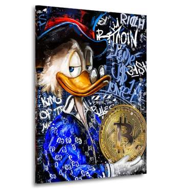 Dagobert Bitcoin Leinwandbild von Kunstgestalten24