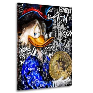 Dagobert Bitcoin Leinwandbild von Kunstgestalten24