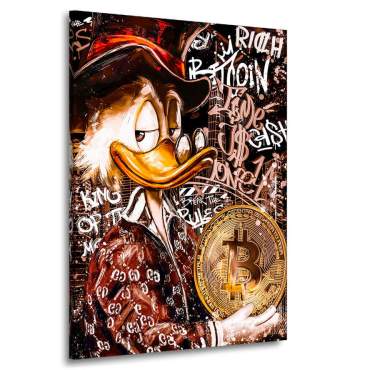 Dagobert Bitcoin Leinwandbild von Kunstgestalten24