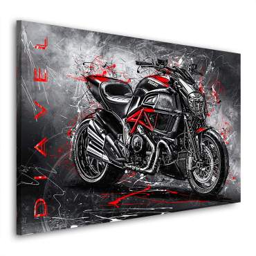 Wandbild Leinwandbild Ducati Diavel Modern Style Motorradbild