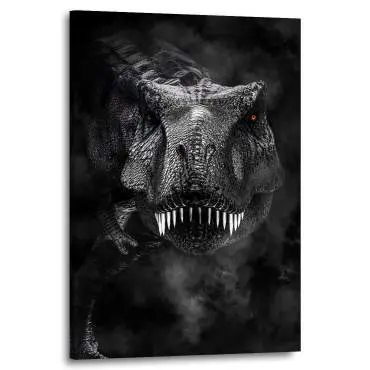 Wandbild Leinwandbild T Rex Dark Style