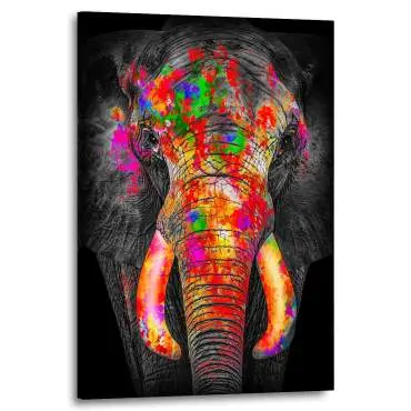 Wandbild Leinwandbild Elefant Pop Art