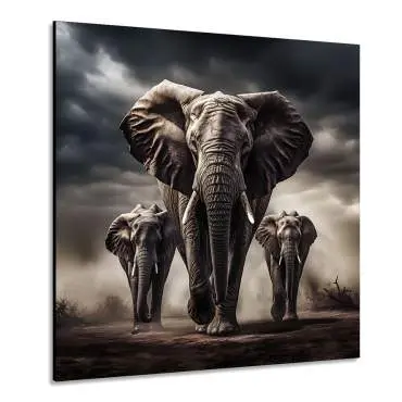 Elefanten Wandbild von Kunstgestalten24