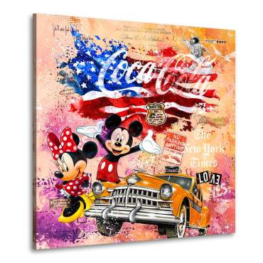 Mickey u. Minnie Leinwandbild