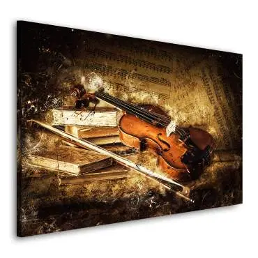 Wandbild Leinwandbild Geige abstrakt