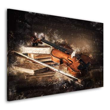 Wandbild Leinwandbild Geige Abstrakt