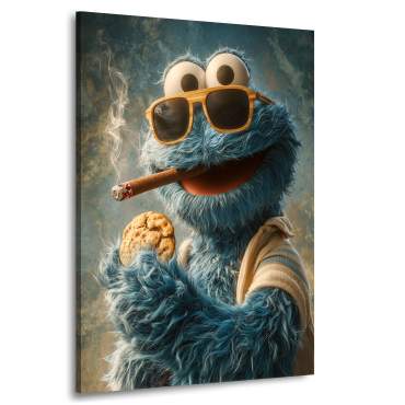 Krümelmonster Wandbild Kunstgestalten24