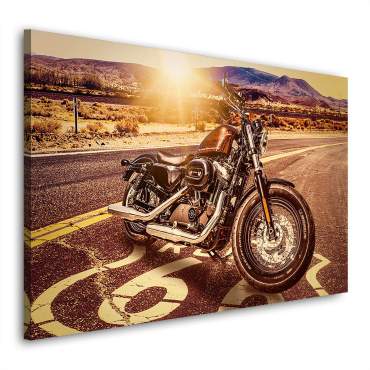 Wandbild Leinwandbild Harley Davidson Forty Eight Sunset