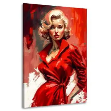 Leinwandbild Marilyn Monroe Red Paint