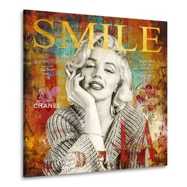 Wandbild Leinwandbild Marilyn Monroe Smile