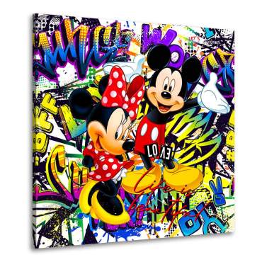 Mickey u. Minnie Leinwandbild