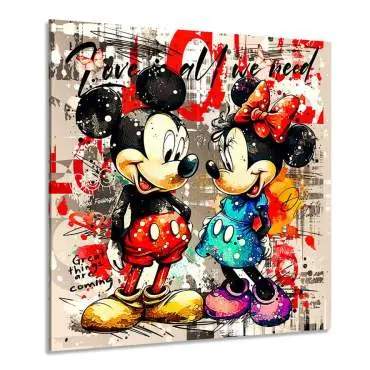 Micky und Minnie Wandbild von Kunstgestalten24