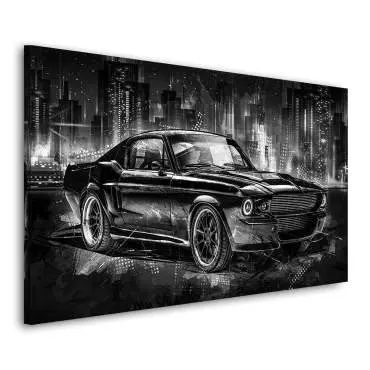Ford Mustang als Leinwandbild von Roland Menzel | Kunstgestalten24