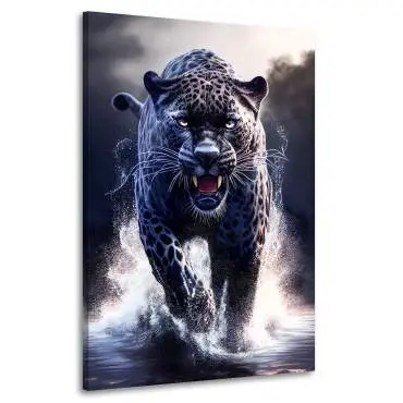 Leopard Leinwandbild von Kunstgestalten24
