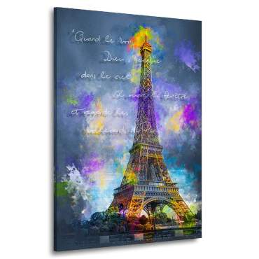Leinwandbild Paris Eiffelturm Abstrakt Paint