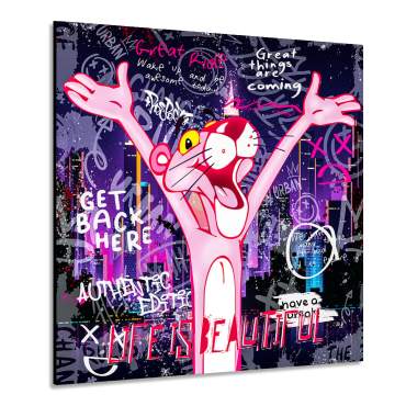 Panther Wandbild von Kunstgestalten24