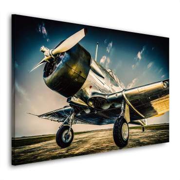 Flugzeug Leinwandbild Kunstgestalten24